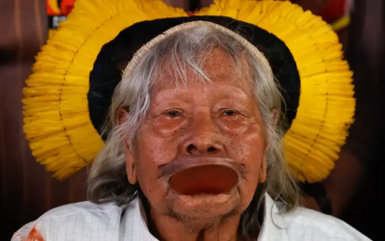 Cacique Raoni, de 94 anos, está em cuidados paliativos no Mato Grosso